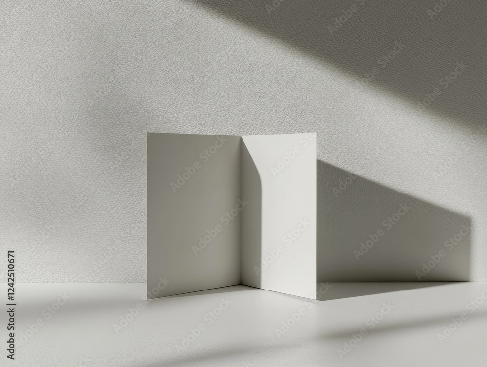 Minimalist White Product Mockup with Natural Light and Shadow Overlay for Presentation Design Ideas Minimalist White Product Mockup with Natural Light and Shadow Overlay for Presentation Design Ideas