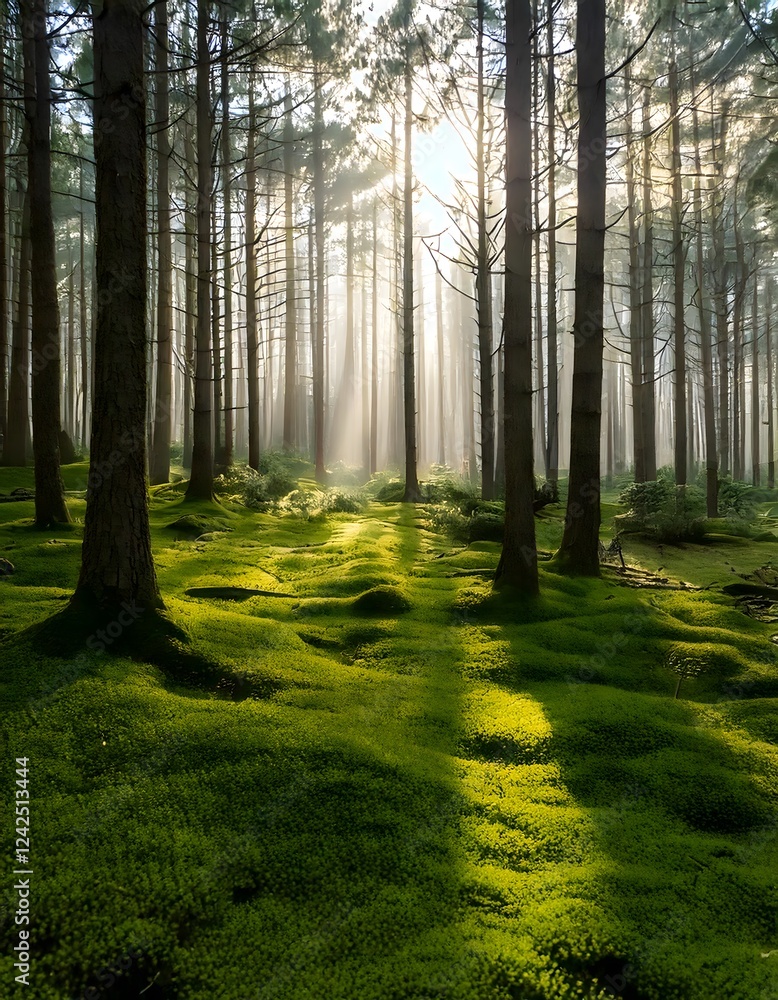 Fototapeta premium Serene Misty Forest