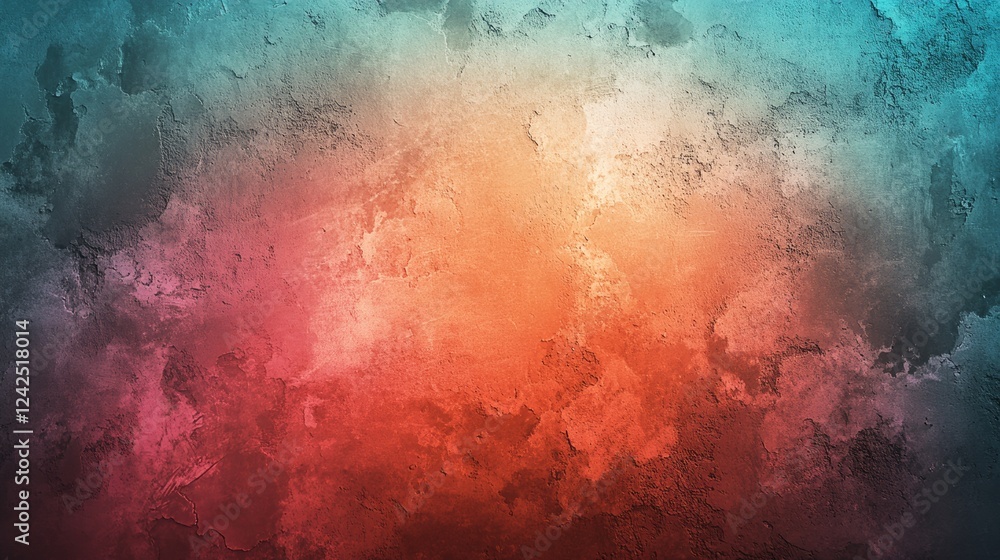 Fototapeta premium Unique retro surface in shades with artistic effect Features a gradient color with a glow feature Ideal for mockup design