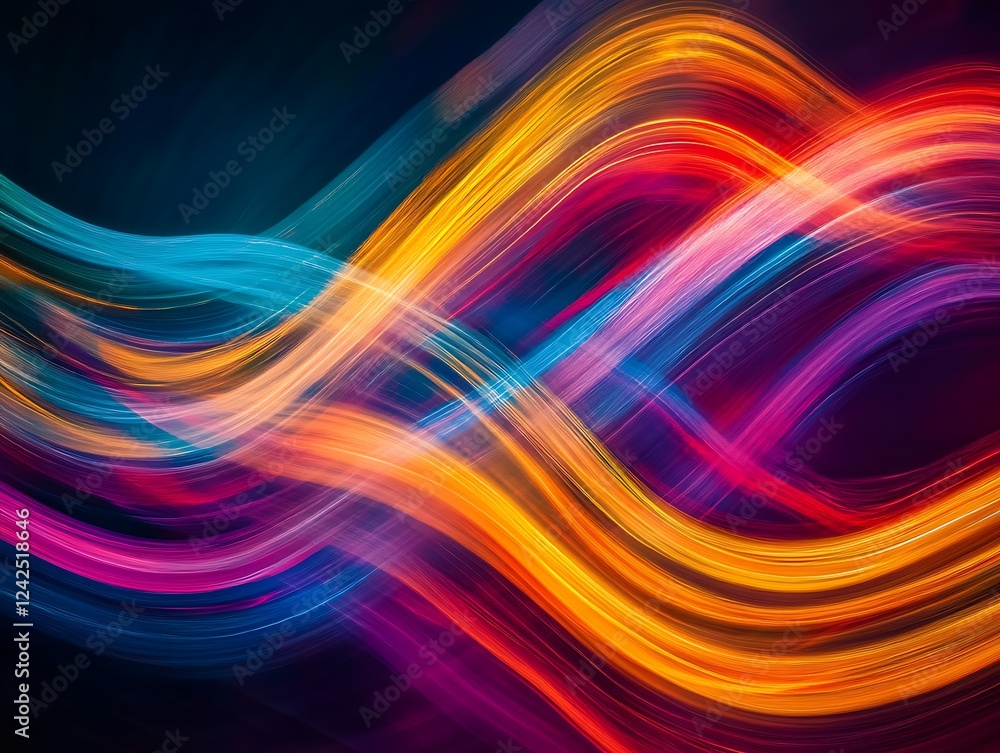 Abstract Glowing Light Trails with Vibrant Colors Creating a Futuristic Energy Wave Effect in a Dynamic Digital Motion Background for Modern and Tech Themes Abstract Glowing Light Trails with Vibrant Colors Creating a Futuristic Energy Wave Effect in a Dynamic Digital Motion Background for Modern and Tech Themes