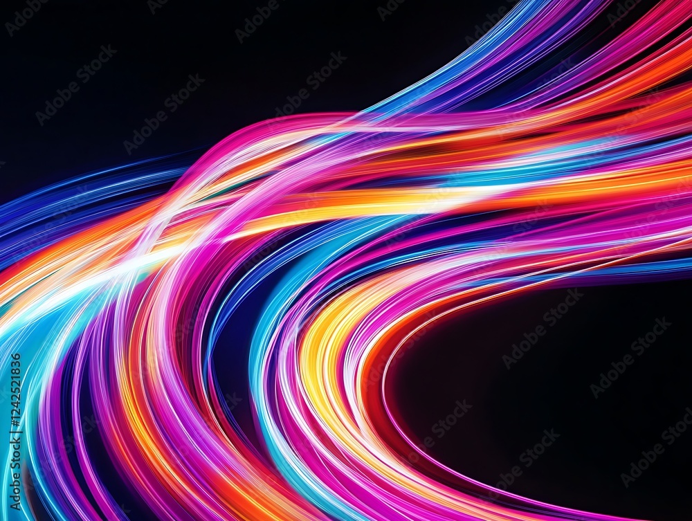 Abstract Glowing Light Trails with Vibrant Colors Creating a Futuristic Energy Wave Effect in a Dynamic Digital Motion Background for Modern and Tech Themes Abstract Glowing Light Trails with Vibrant Colors Creating a Futuristic Energy Wave Effect in a Dynamic Digital Motion Background for Modern and Tech Themes