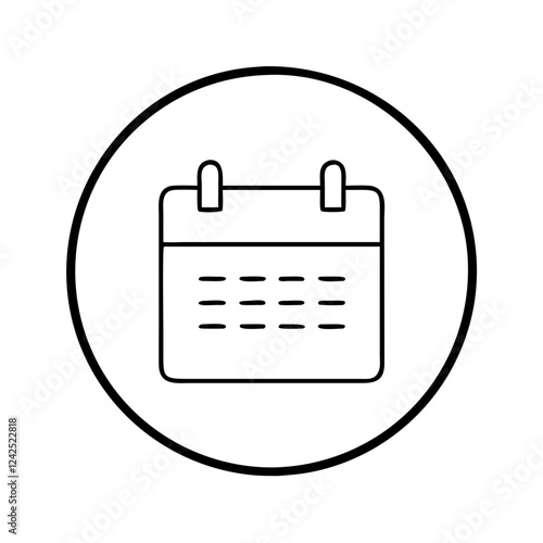 Calendar icon with transparent background for websites, mobile apps, planners, scheduling tools, and business presentations.