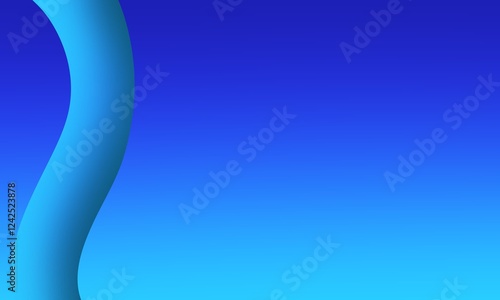 An abstract artwork with a blue-to-navy gradient background and a bright blue curved line on the left side, conveying a sense of simplicity, modernity, and fluidity.
