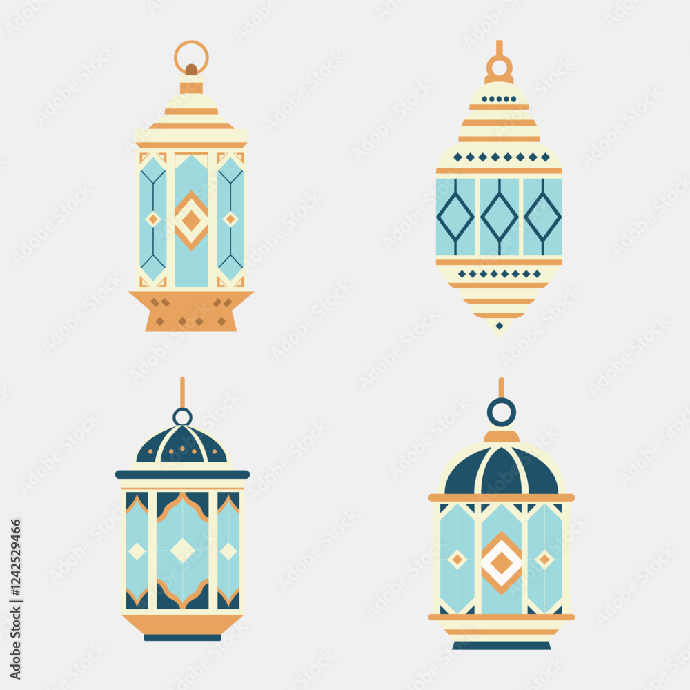 Fototapeta premium Elegant Islamic Lanterns Collection