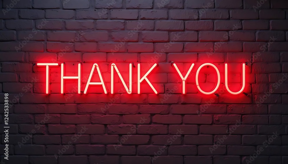 Fototapeta premium 3D Thank you text on wall