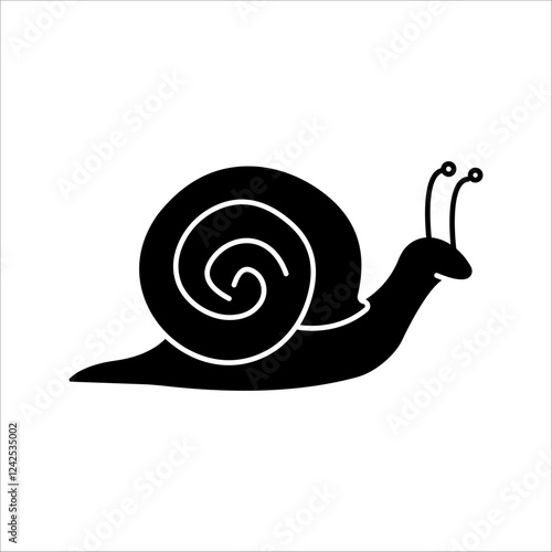Snail Line and Silhouette Icon vector illustration, pictogram isolated on white background. color editable
