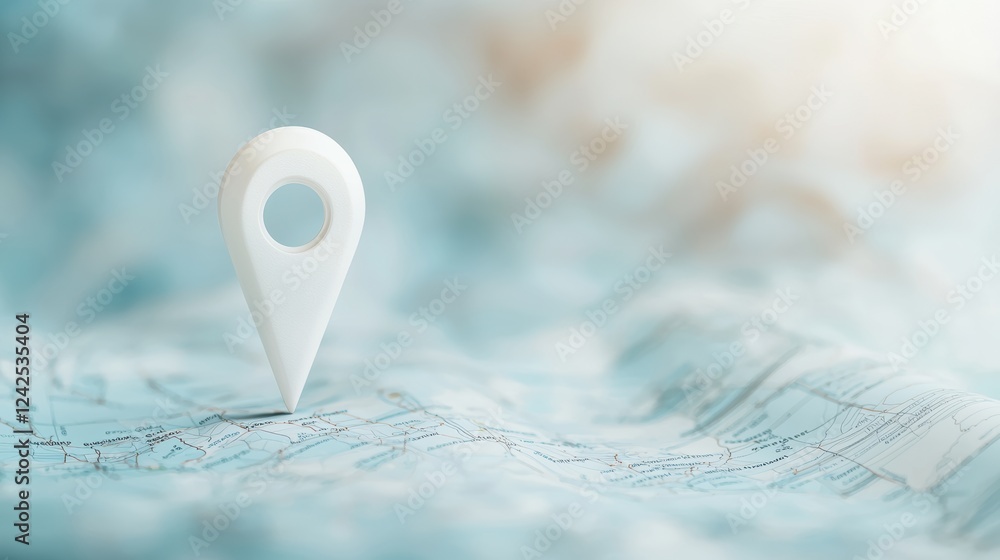 Location Map Pin Marker A realistic 3D rendered map pin standing on a folded map background, symbolizing navigation and travel planning. Location Map Pin Marker A realistic 3D rendered map pin standing on a folded map background, symbolizing navigation and travel planning.