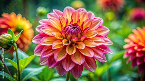 Stunning Close-Up of Hojun Flower in Vibrant Garden Setting - Nature Beauty, Floral Photography, Colorful Blooms, Botanical Art, Garden Inspiration, Petal Details, Macro Shot photo