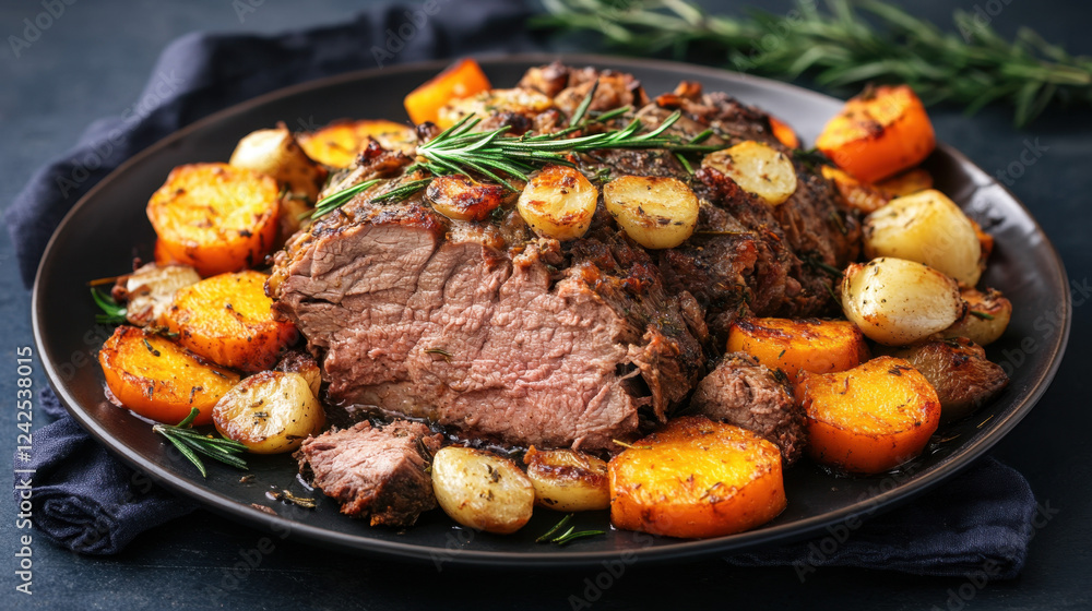 Roasted Beef with Roasted Vegetables Roasted Beef with Roasted Vegetables