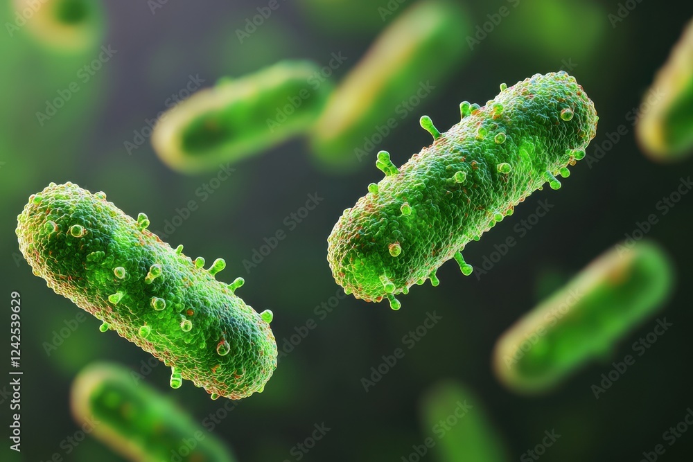 Naklejka premium Bacterial growth observation laboratory scientific imagery microbial environment close-up view microscopy concept