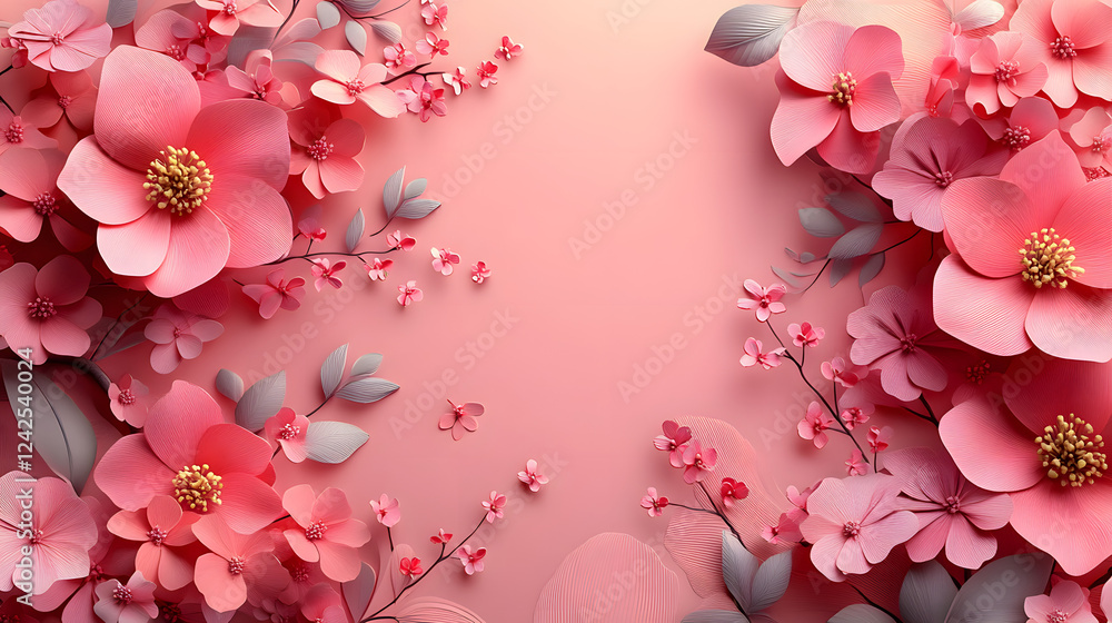 Fototapeta premium pink flower background