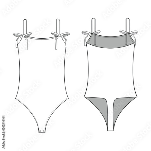 woman swim suits body suits mockup template clothing vector design