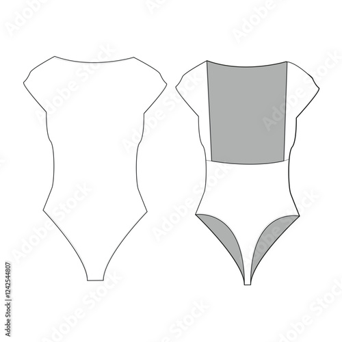 woman swim suits body suits mockup template clothing vector design