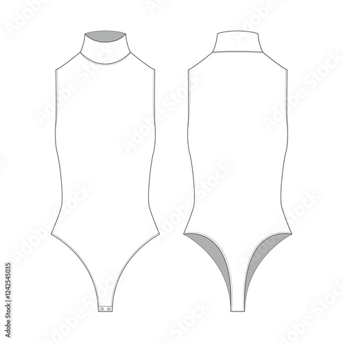 woman swim suits body suits mockup template clothing vector design