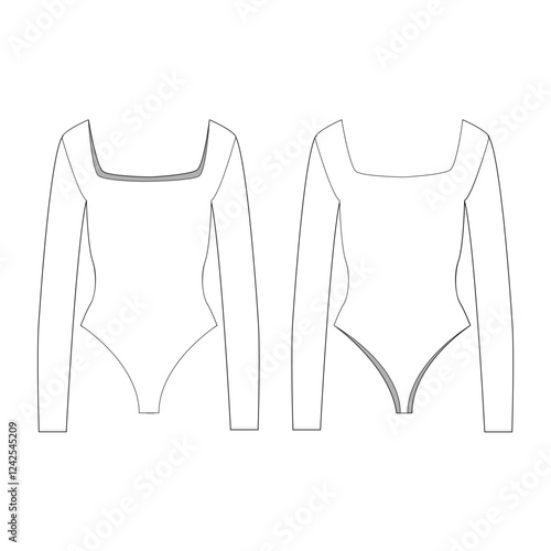 woman swim suits body suits mockup template clothing vector design