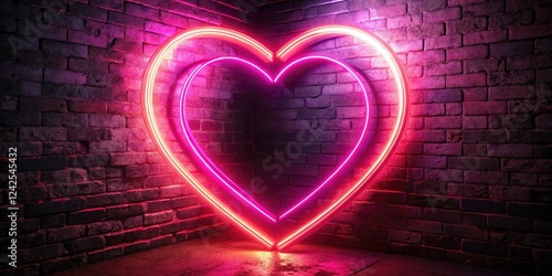 Neon heart pulses in a 60fps cityscape animation; urban exploration meets abstract love. photo