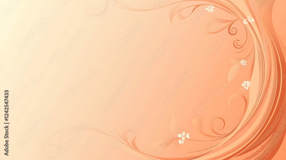 Peach floral design, website background Peach floral design, website background