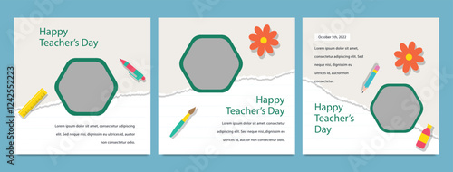 School admission social media post banner design. back to school social media post banner design set. Back to school admission promotion banner. school admission template for social media ad.