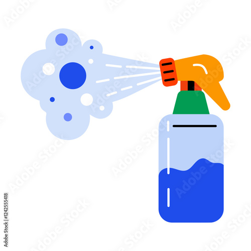 A flat style icon of disinfectant spray 
