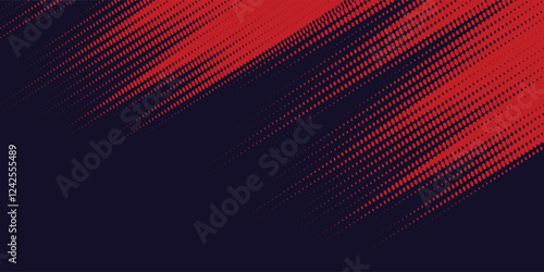 Halftone dots red and blue color pattern gradient grunge texture background. vector
