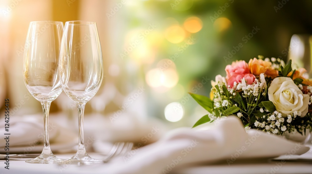 Romantic dinner setting Romantic dinner setting