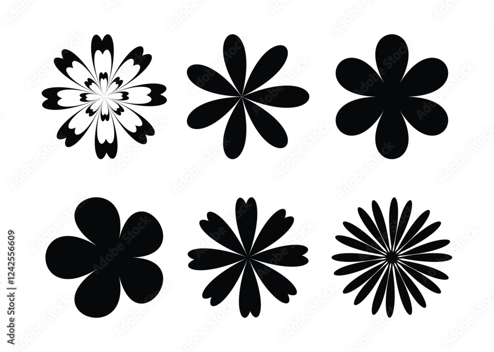 Obraz premium black and white flowers