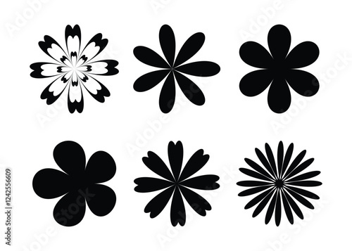 black and white flowers