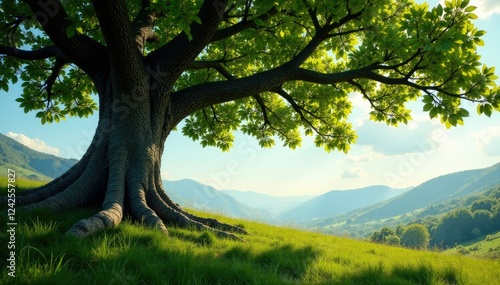 Vista de la base del arbol con copa etronco y raices, , naturaleza, copa etronco