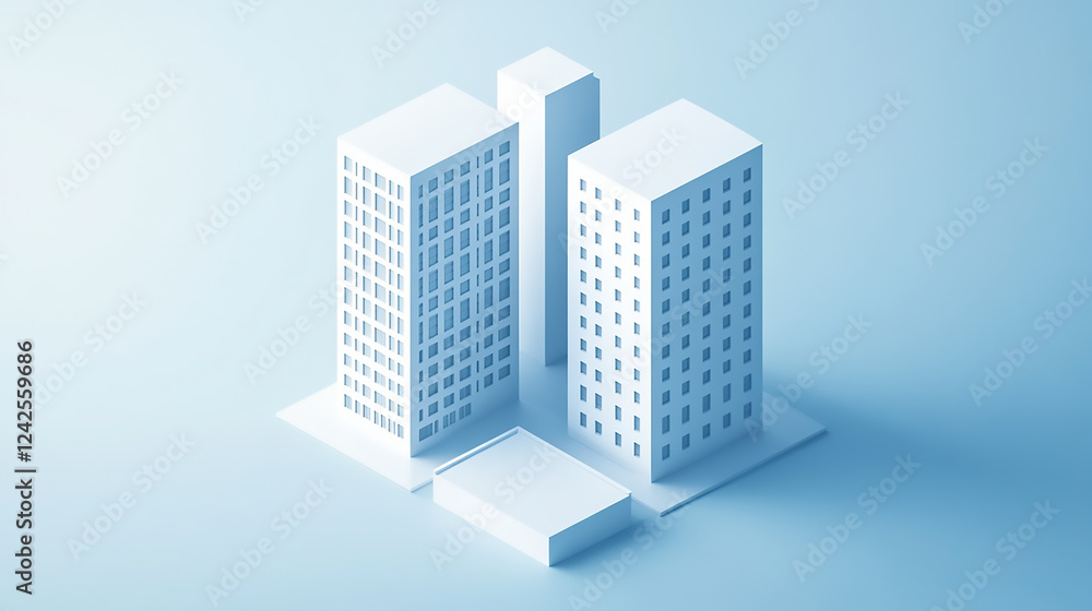 Modern building in aluminum siding and flat angled roofline and front windows.
Modern building in aluminum siding and flat angled roofline and front windows.