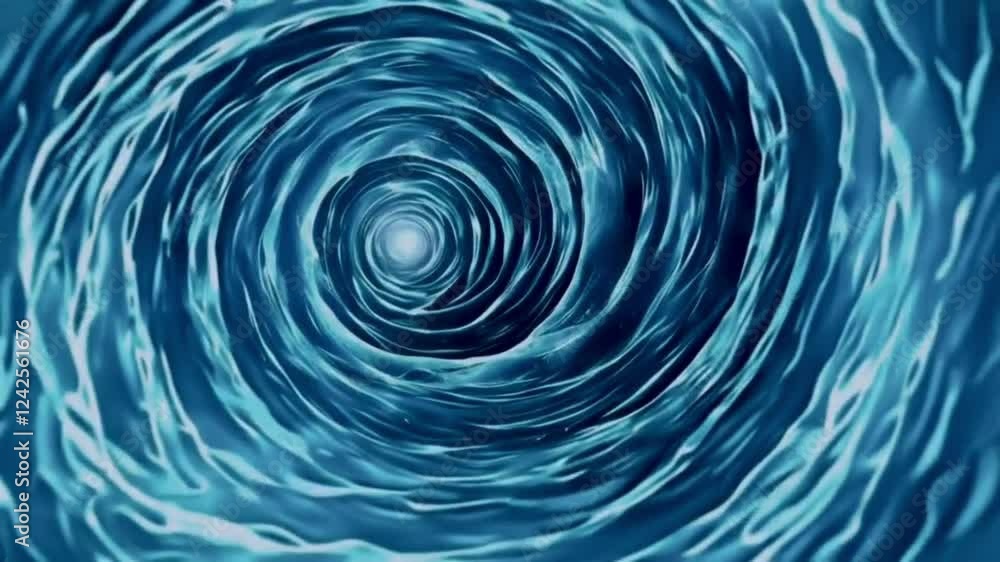 Abstract Vortex: A mesmerizing swirling blue water tunnel Abstract Vortex: A mesmerizing swirling blue water tunnel
