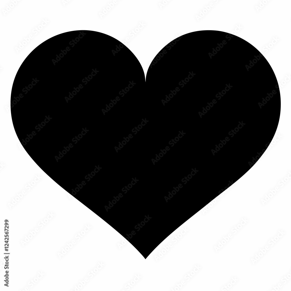 Bold Black Heart Vector Design Bold Black Heart Vector Design