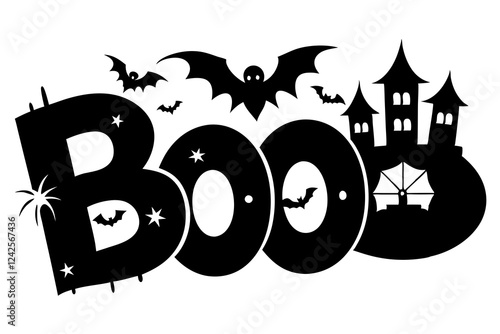 Boo-tiful Halloween Graphics – Spooky Vector Illustration & Line Art Set