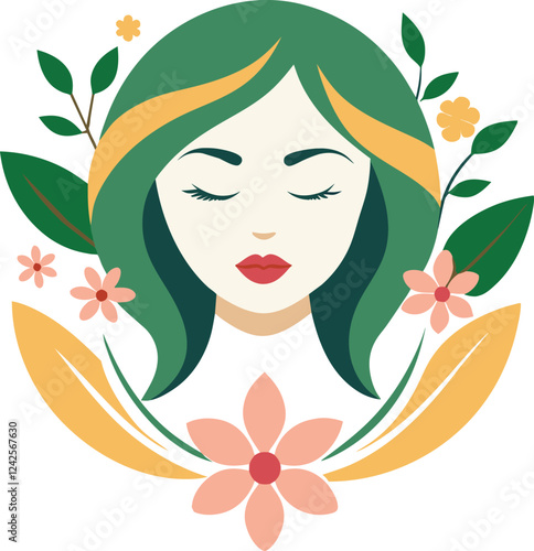 Logo for a beauty spa base on a face 