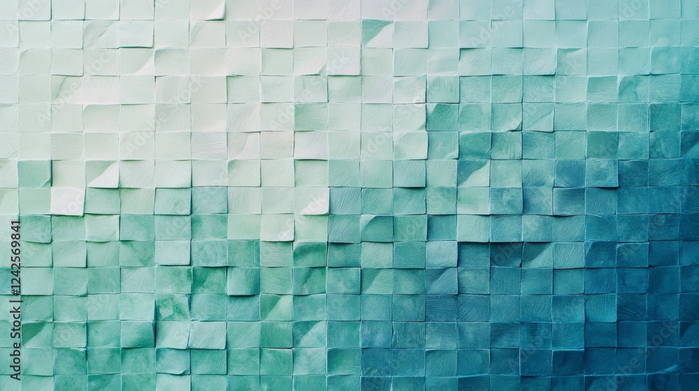 Fototapeta premium Light green and deep blue square format color background