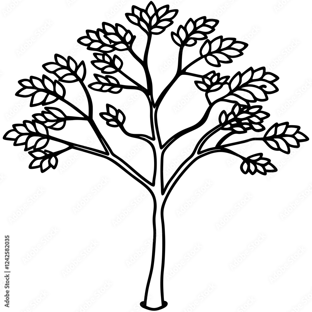 Elegant Moringa Vector Art Elegant Moringa Vector Art