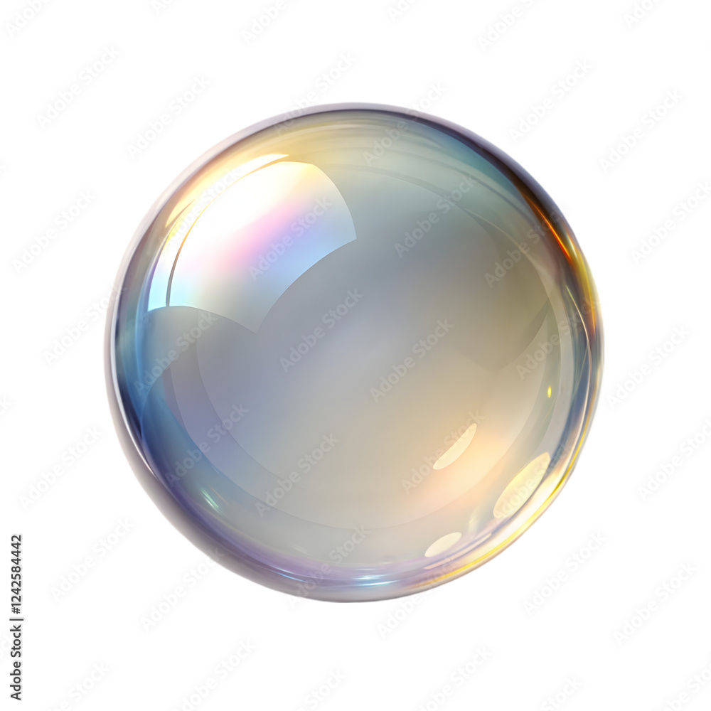 Obraz premium Bubble transparent sphere soap. 