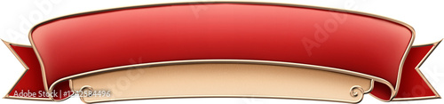 Chinese text box frame 3D style, ui game menu elements, red oblong banners and gold ornate rims.