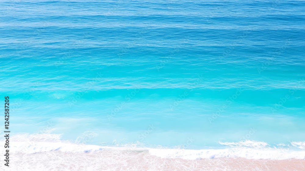 Serene Ocean Waves Crashing on Sandy Beach Serene Ocean Waves Crashing on Sandy Beach