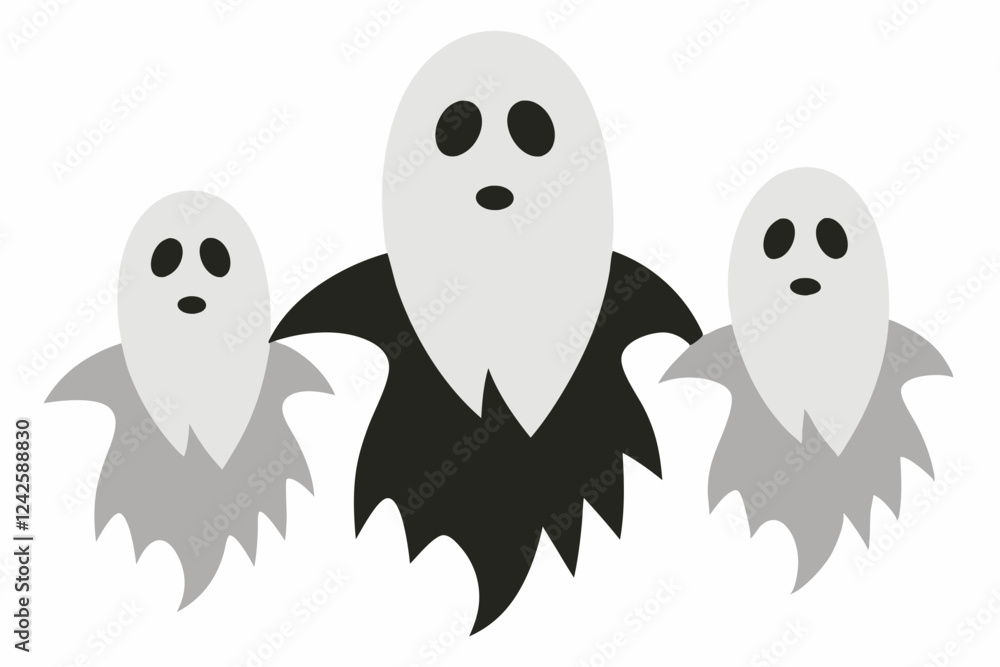 Ghostly Ghouls Vector Set – Spooky Line Art & Halloween Illustrations Ghostly Ghouls Vector Set – Spooky Line Art & Halloween Illustrations