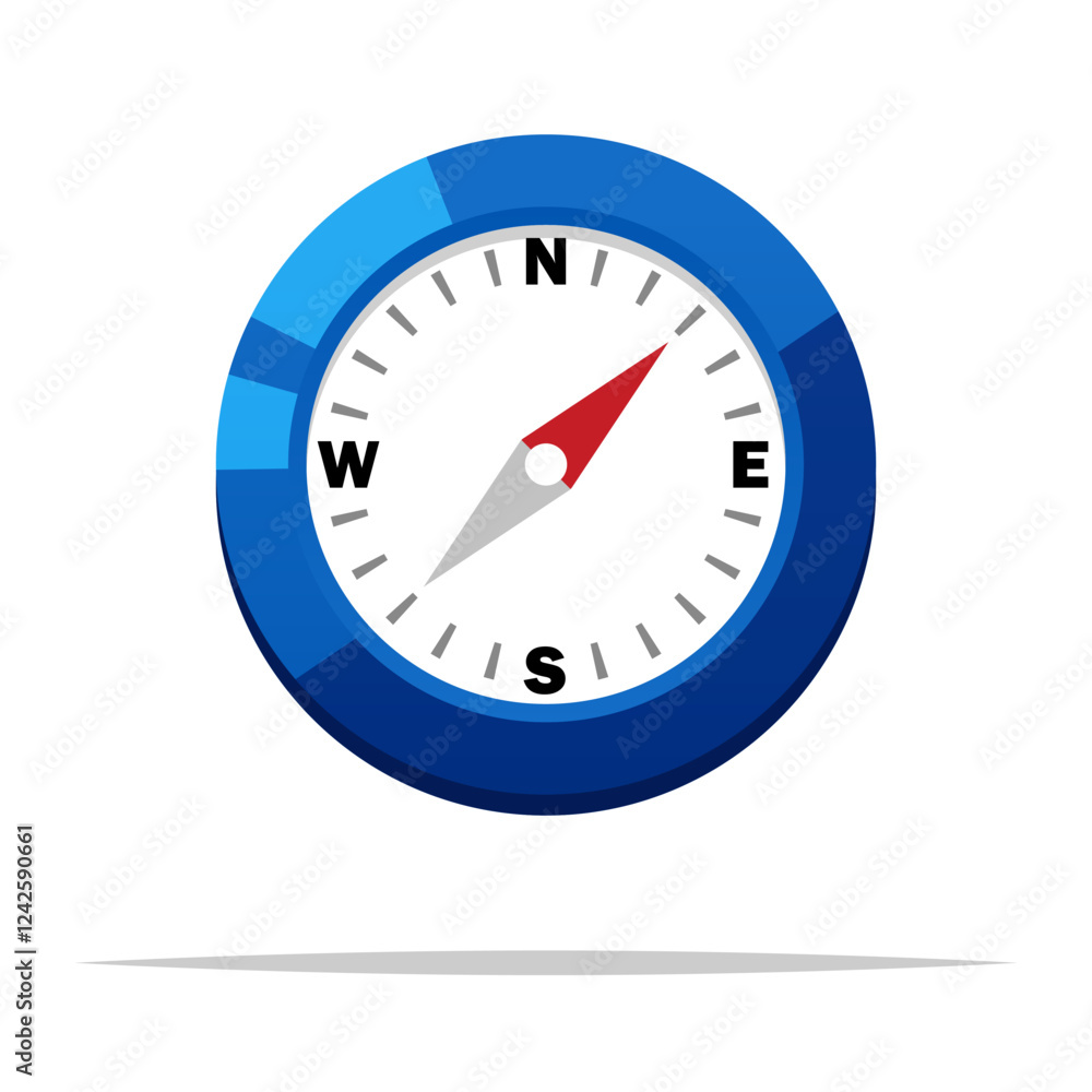 Small compass vector isolated illustration Small compass vector isolated illustration