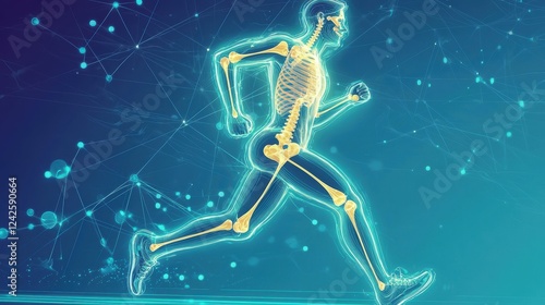 Illustration depicting a runner integrated with an orthopedic x-ray interface.