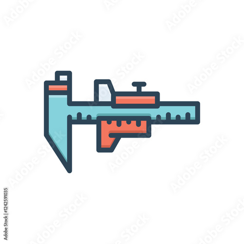 Color illustration icon for  measurement