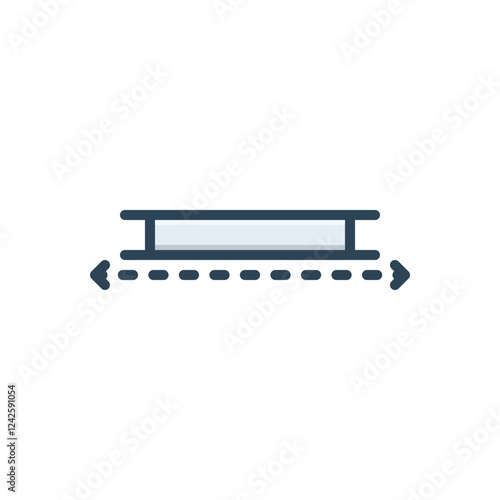 Color illustration icon for  length