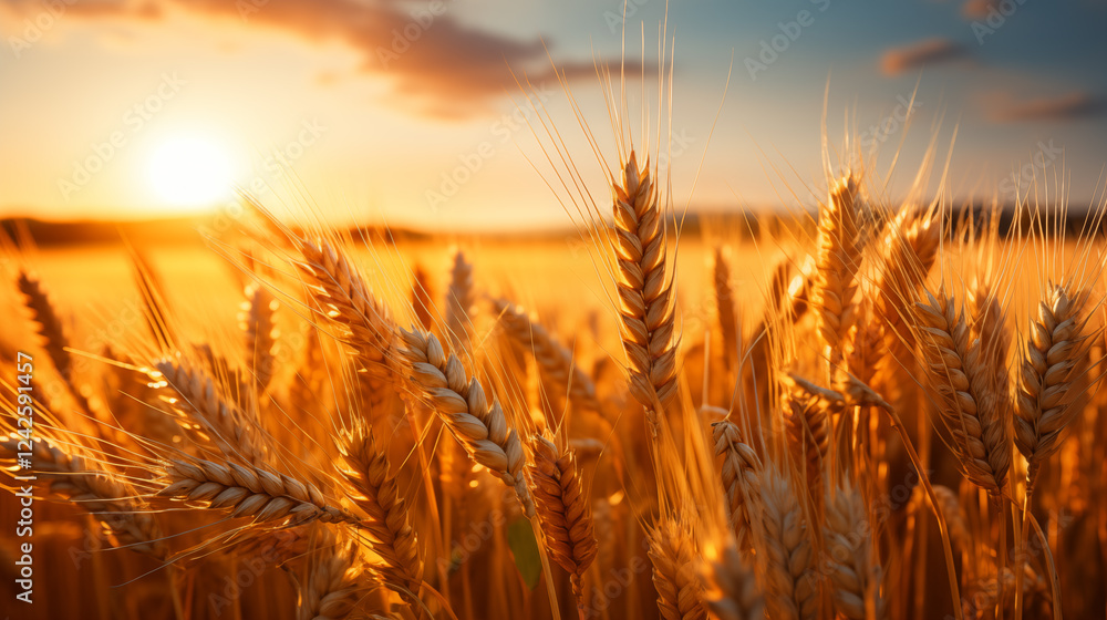 wheat field. golden wheat field and sunny day. wheat field. golden wheat field and sunny day.