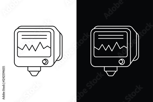 Editable Pulse Oximeter line icon Vectors for Creative Use