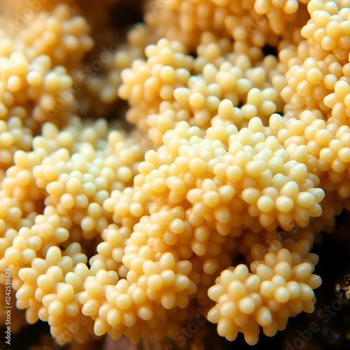 Stunning close-up of Pectinatella magnifica, a freshwater bryozoan colony thriving in natural habitat photo