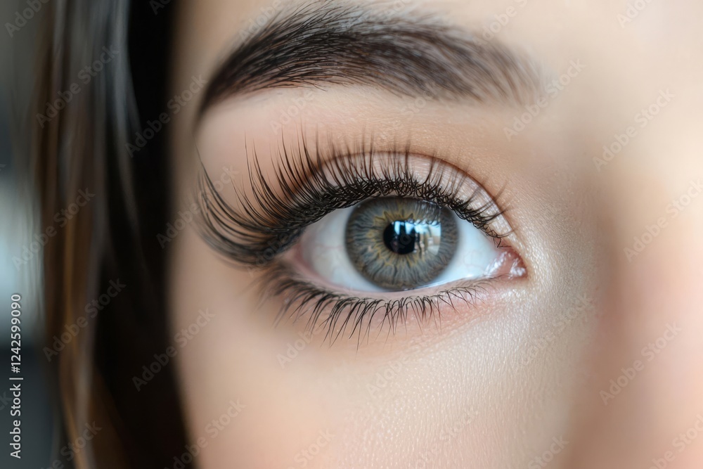 Beautiful Long Black Eyelashes in Focus Beautiful Long Black Eyelashes in Focus