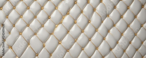White diamond pattern embossed leather with gold detail, seamless, fashion, stylish, accessory
