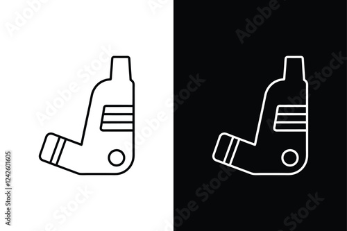 Isolated Spirometer Vector Icon. Black & White Designs