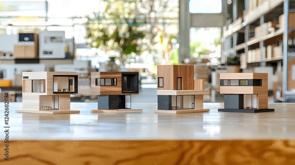 Modern Minimalist Wooden House Models Architectural Design Showcase
